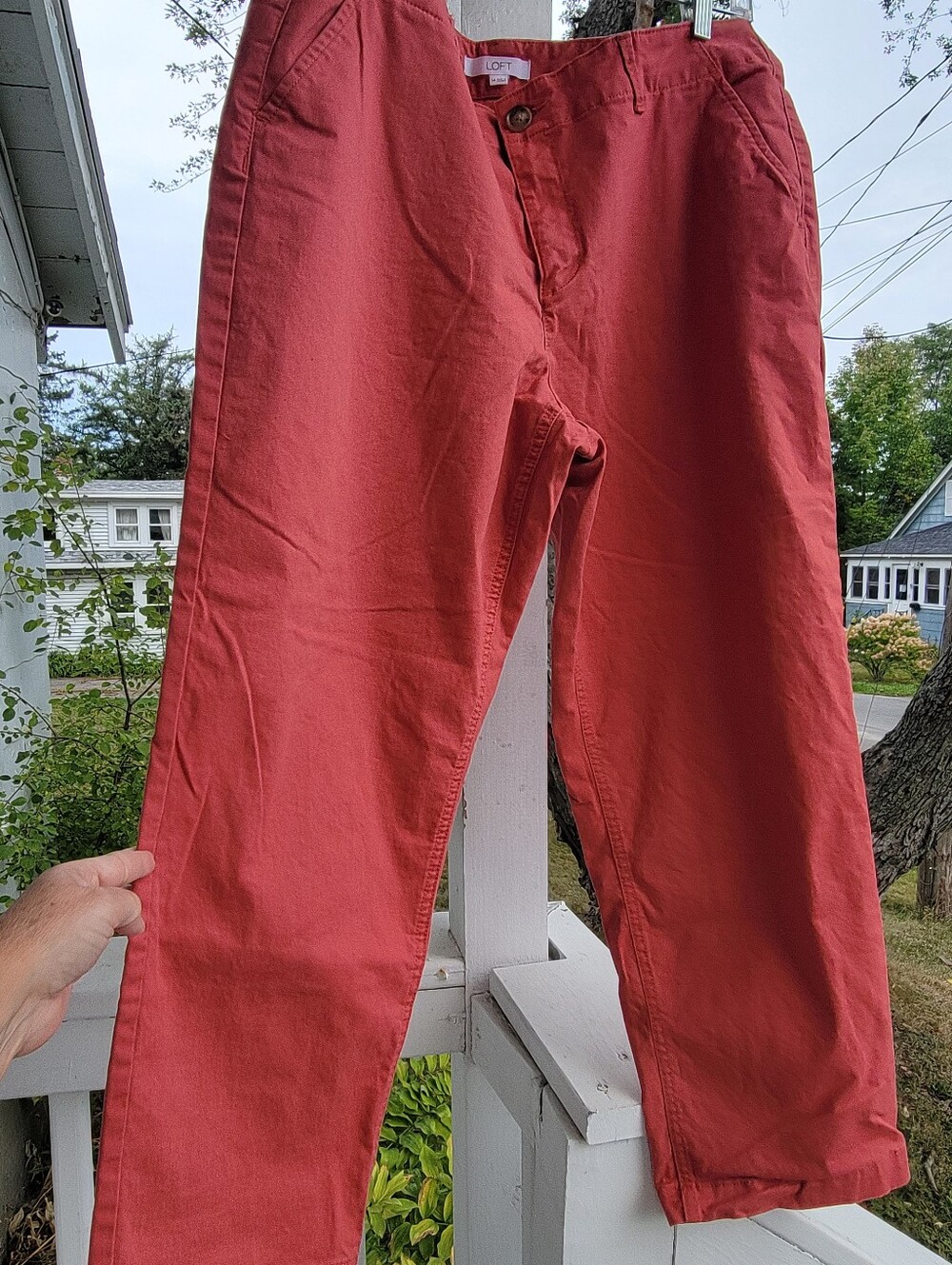 LOFT Womens Pants, 25" Cropped Length, Size- 14, Color- Pink